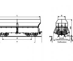 Brand new bulk 90 tons Ballast wagon Type Falns