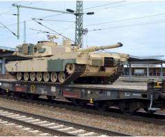 25 x  heavy transport Samms 6-axle flat railcar for military tank transport or others.