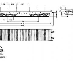 25 x  heavy transport Samms 6-axle flat railcar for military tank transport or others. - Image 2